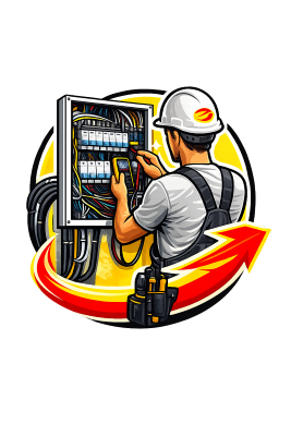 Elektroinstallation Nürnberg – Elektriker bei der Arbeit Elektriker bei Elektroinstallation Nürnberg – Arbeiten am Sicherungskasten